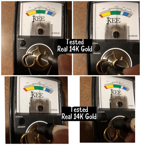 🌟SOLD!🌟14KT Gold Round & Smooth Hoop Earrings - Picture 7 of 8